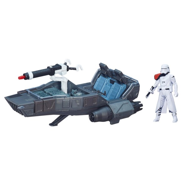 Véhicule Medium Star Wars avec figurine : Snowspeeder du Premier Ordre - Hasbro-B3672-B3673