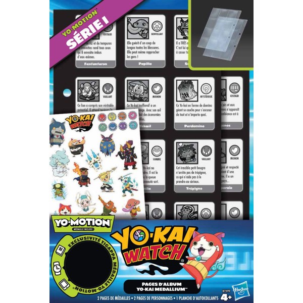 Yo-Kaï Watch : Pages pour album Medallium Yo-Motion Série I - Hasbro-B7499