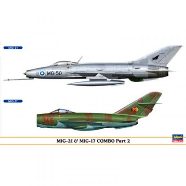 Maquettes avions : MiG-21 et MiG-17 Combo - Hasegawa-00950