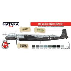 Red Line Set (8 pcs) Mid-War Luftwaffe paint set - HATAKA