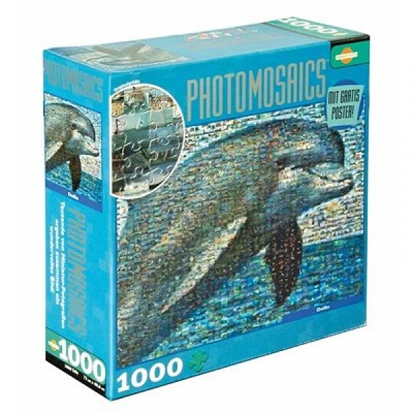 Puzzle 1000 pièces -  Mosaïque : Dauphin - RDP-PO-820514