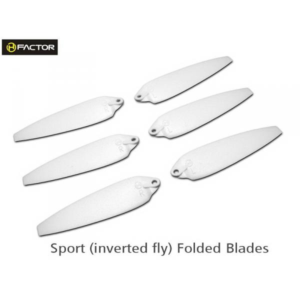 200QX Sport Folded Blade -White (6 pcs, 3R+3L) - HeliFactor - HF200QX04WT