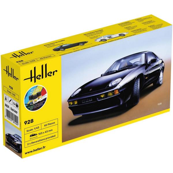 Maquette Voiture : STARTER KIT- Porsche 928 - Heller-56149