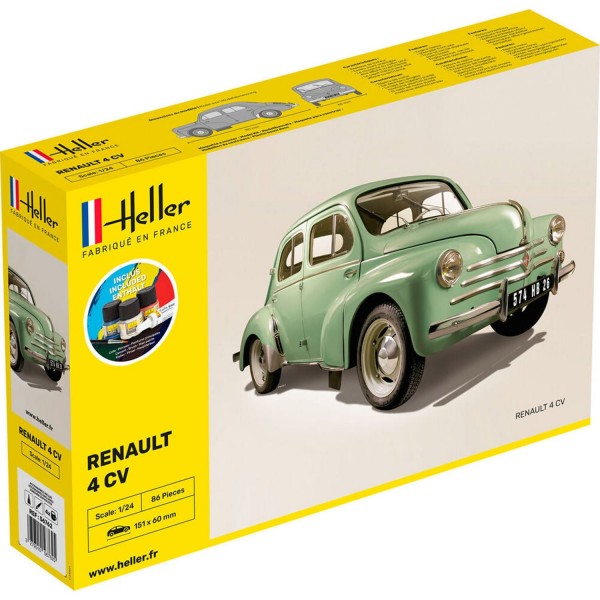 Maquette voiture : Kit : Renault 4 CV - Heller- 56762