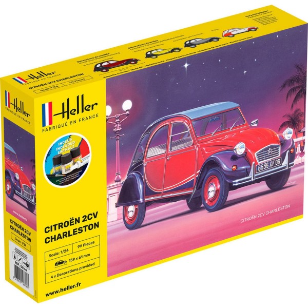 Maquette voiture : Kit : Citroën 2 CV Charleston - Heller- 56766