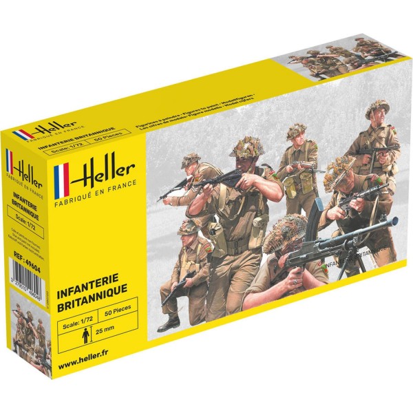 Figurines 2ème Guerre Mondiale : Infanterie britannique - Heller-49604
