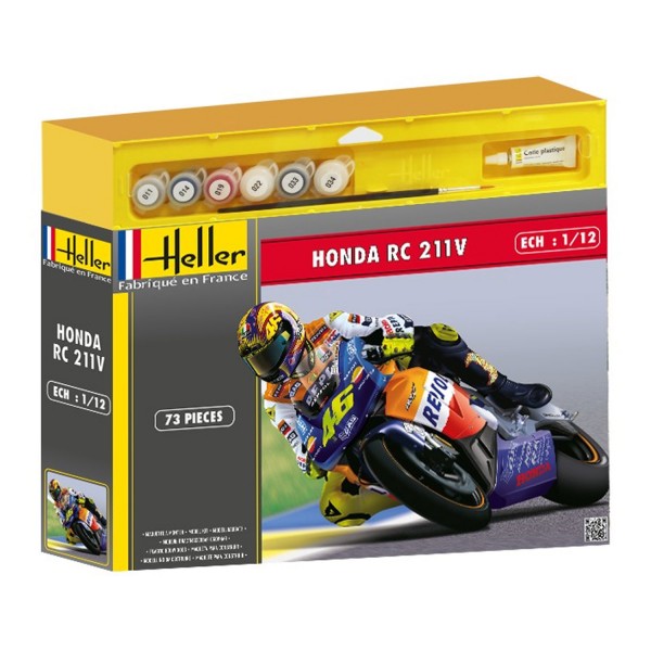 Maquette Moto : Kit complet : Honda RC 211 V - Heller-50910