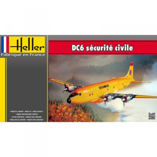 Maquette Avion : DC6 sécurité civile - Heller-80330