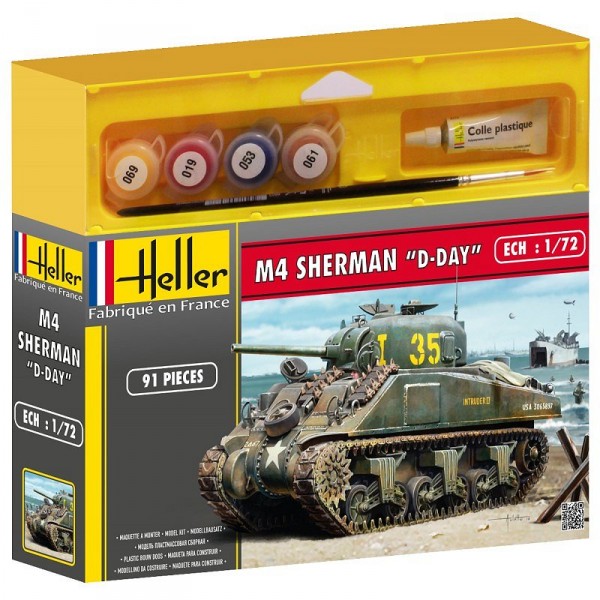 Maquette char : Kit complet : Sherman - Heller-49892