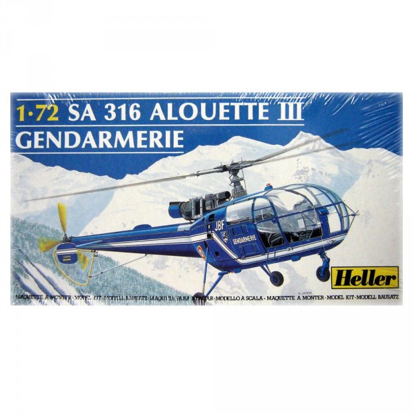 Maquette hélicoptère : Alouette III Gendarmerie - Heller-60286