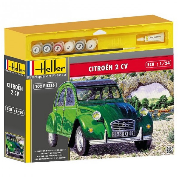 Maquette voiture : Kit complet : Citroën 2 CV - Heller-50765
