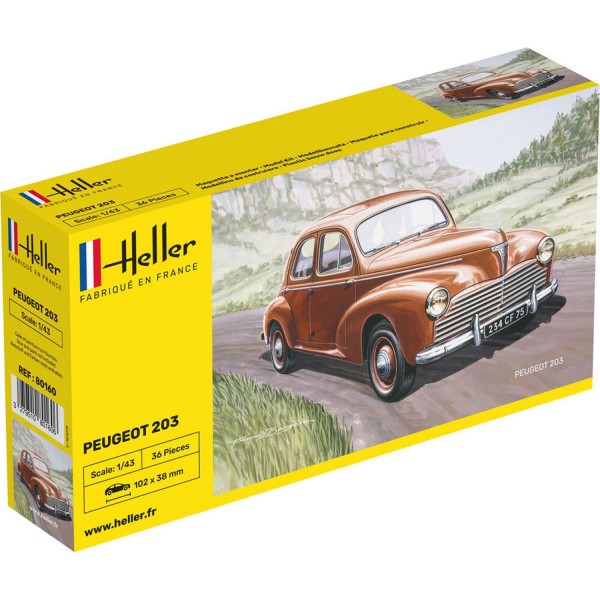 Maquette voiture : Peugeot 203 - Heller-80160