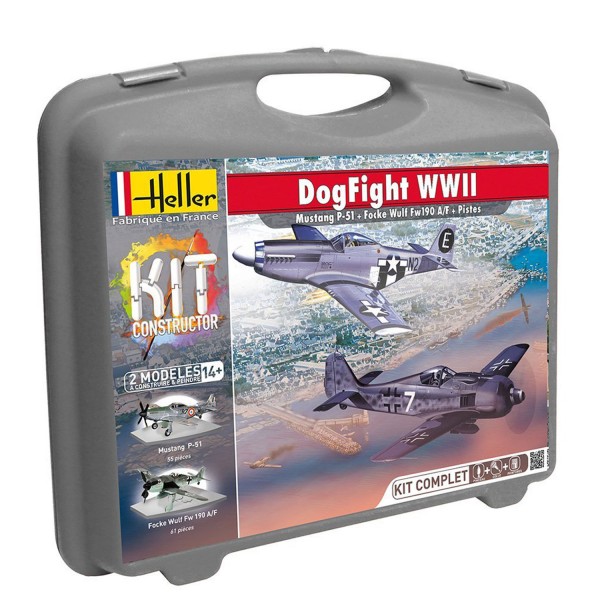 Maquettes avion : Mallette Dogfight WWII - Heller-62001