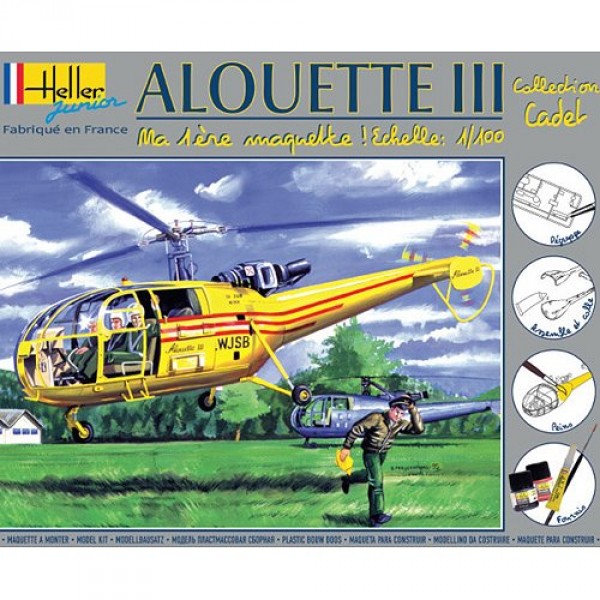 Maquette hélicoptère : Ma première maquette : SA 319 Alouette III  - Heller-49045