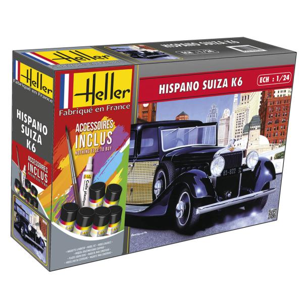 Maquette voiture : Starter kit : Hispano Suiza K6 - Heller-56704