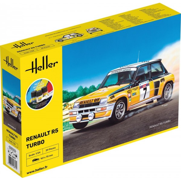 Maquette voiture : Starter kit : Renault R5 Turbo - Heller-56717