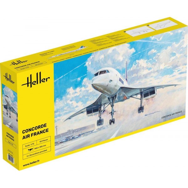 Maquette d'avion : Concorde AirFrance - Heller-80469