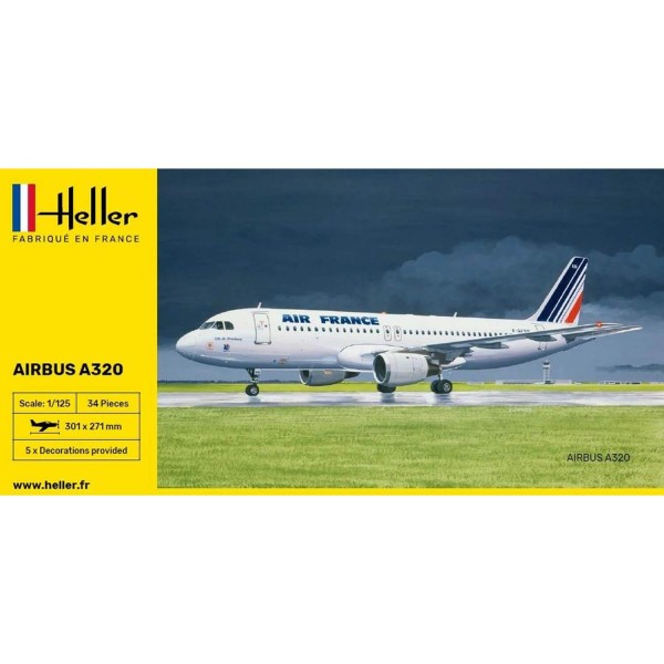 Maquette avion : Starter Kit : Airbus A320 Air France - Heller-56448