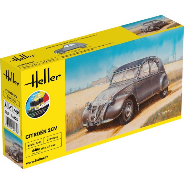 Maquette voiture : Kit : Citroën 2 CV - Heller-56175