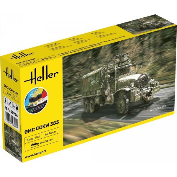Maquette véhicule militaire : Kit : GMC CCKW 353 - Heller-56996