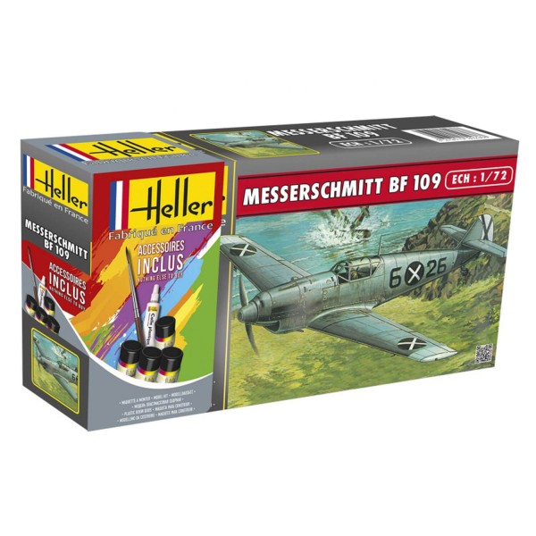 Maquette avion : Kit : Messerschmitt Bf 109 B1/C1 - Heller-56236