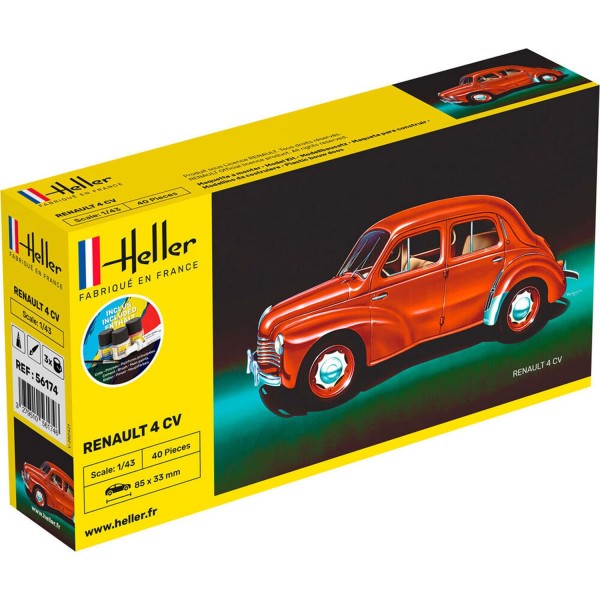 Maquette voiture : Kit : Renault 4 CV - Heller-56174