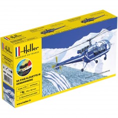 Maquette hélicoptère : Starter Kit : SA 316 Alouette III Gendarmerie