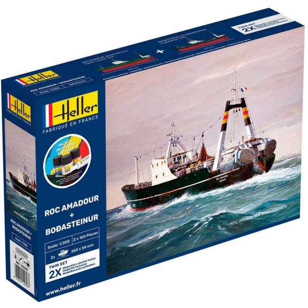 Maquette bateau : Starter kit : Roc amadour + Bodasteinur Twinset - Heller-55608