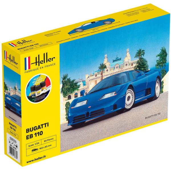 Maquette voiture : Starter Kit : Bugatti Eb 110 - Heller-56738