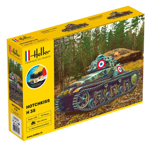Maquette char : Starter kit : Hotchkiss - Heller-57132