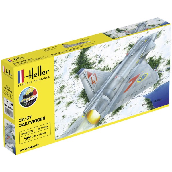 Maquette avion : Starter Kit : JA 37 Jaktviggen - Heller-56309
