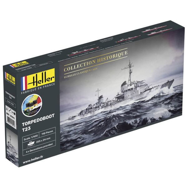 Starter Kit Torpedoboot T23 - 1:400e - Heller - Heller-57011