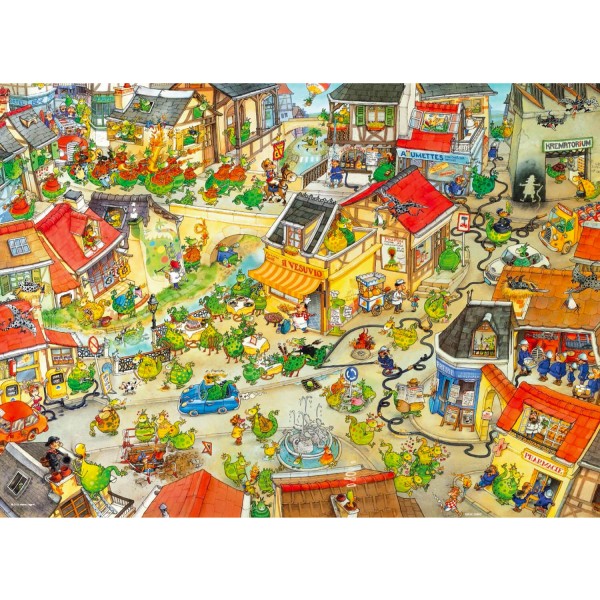 Puzzle 1000 pièces - Degano : La ville aux dragons - Heye-29406-58145