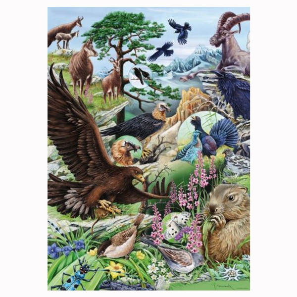 Puzzle 1000 pièces Flora & Fauna : Marion Wieczorek, Haute montagne - Mercier-29618-58256