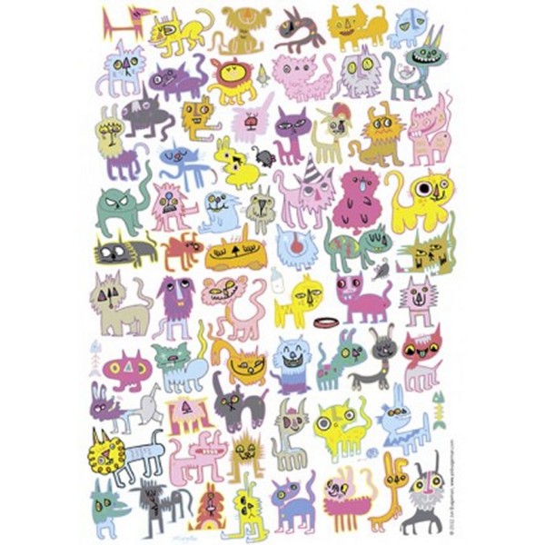 Puzzle 150 pièces Jon Burgerman : Les chats - Heye-29482