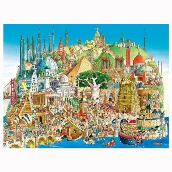 Puzzle 1500 pièces Hugo Prades : Global city - Mercier-29634-58397