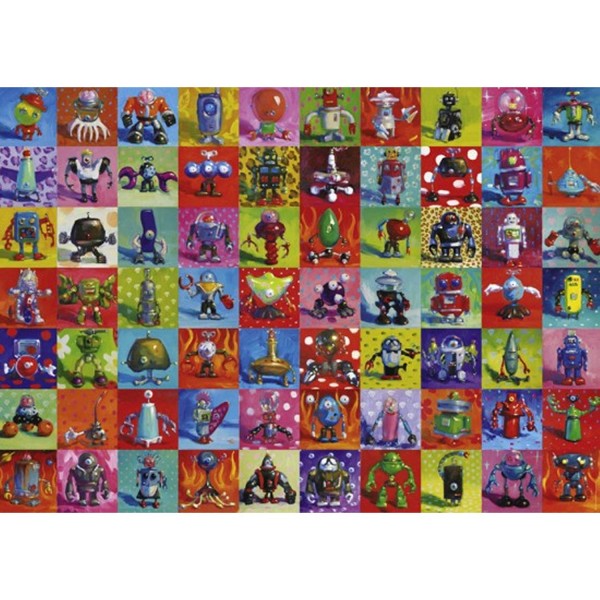 Puzzle 2000 pièces : Robots, Henry Stinson - Mercier-29577-58429
