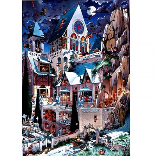 2000 Teile Puzzle - Wolf: Das Schloss des Schreckens - Heye-26127-58431