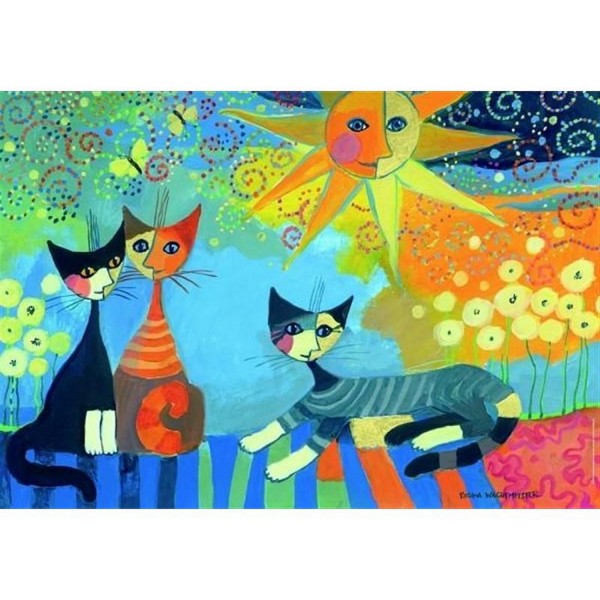 Puzzle 2000 pièces - Rosina Wachtmeister : Chats au soleil - Heye-29317