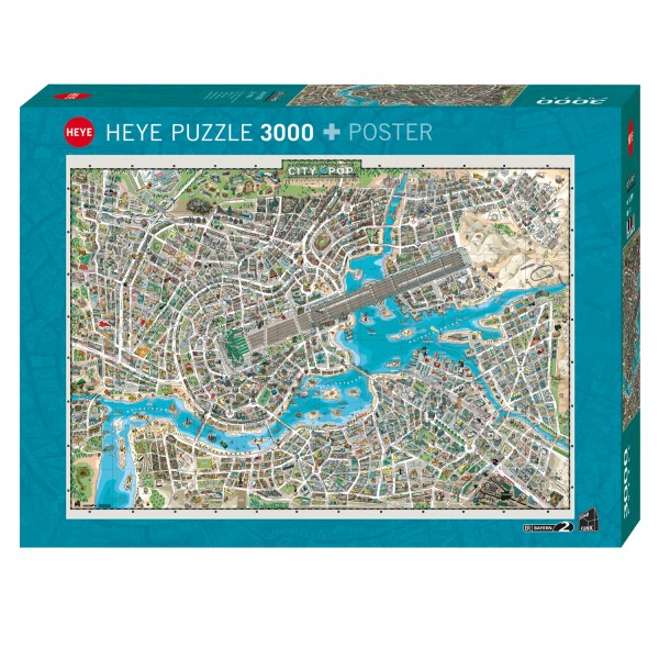 Puzzle 3000 pièces : City of pop - Heye-58369