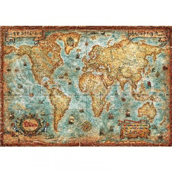 Puzzle 3000 pièces - Carte du monde - Heye-29275-58119