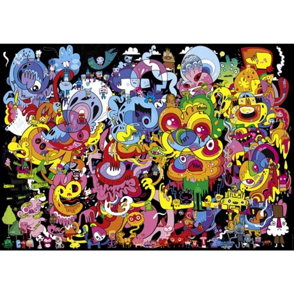 Puzzle 4000 pièces Jon Burgerman : Psychedoodlic - Heye-29578-58514