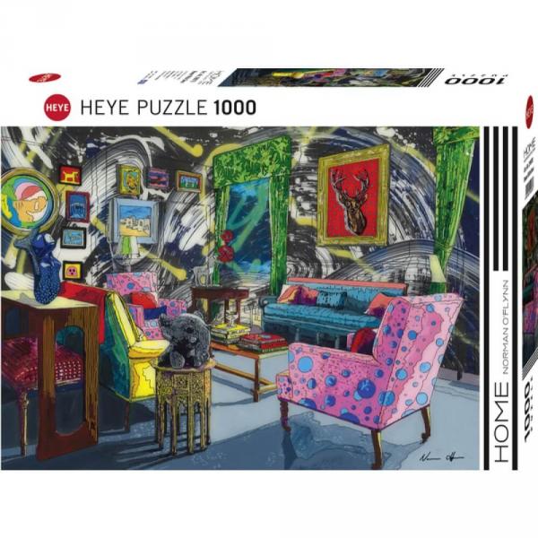 Puzzle 1000 pièces :  Home : Room With Deer  - Heye-58225