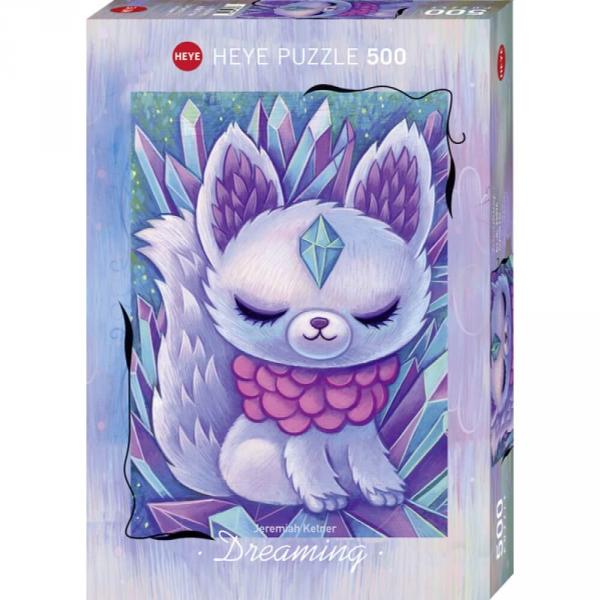 Puzzle 500 pièces :  Dreaming : Crystal Fox  - Heye-58249