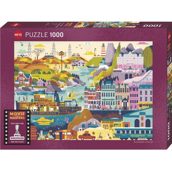 Puzzle 1000 pièces : Films de Wes Anderson  - Heye-58206