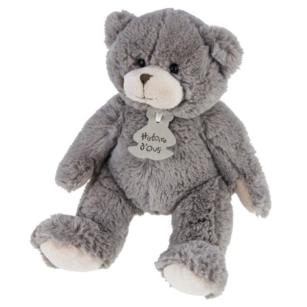 Peluche Calin'ours taupe 25 cm - Histoire-HO2338