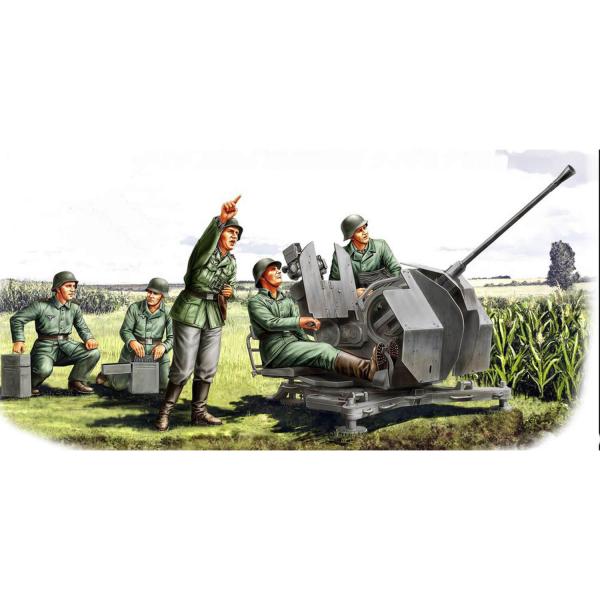 Figurines militaires : Ensemble de figurines Flak38 20 mm - HobbyBoss-84412