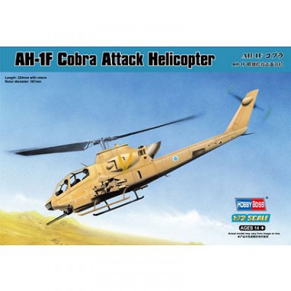 Maquette hélicoptère : AH-1F Cobra Attack Heli - Hobbyboss-87224