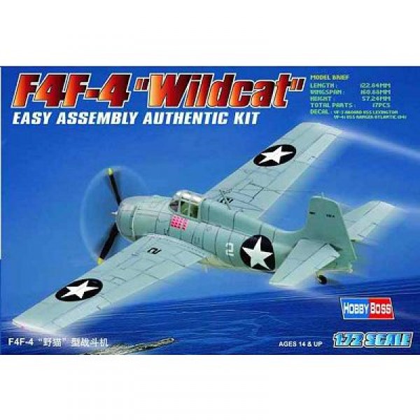 Maquette avion : F4F-4 Wildcat - Hobbyboss-80220