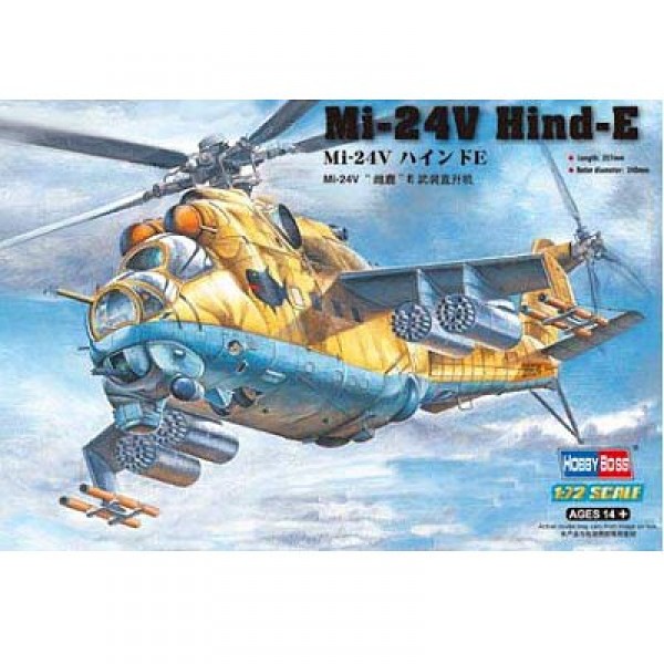 Maquette hélicoptère : Mi-24V HIND-E  - Hobbyboss-87220